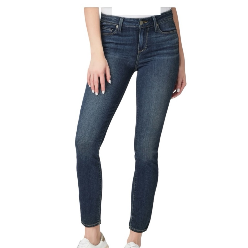 PAIGE Verdugo Ankle Dark Wash Mid-Rise Stretchy Skinny Jeans Women’s Siz…